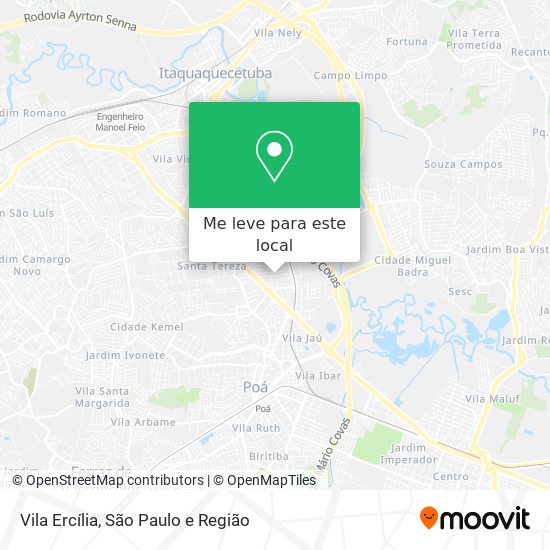 Vila Ercília mapa