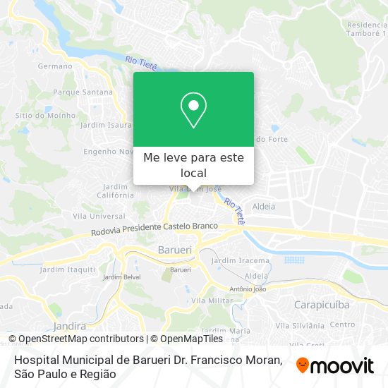 Hospital Municipal de Barueri Dr. Francisco Moran mapa