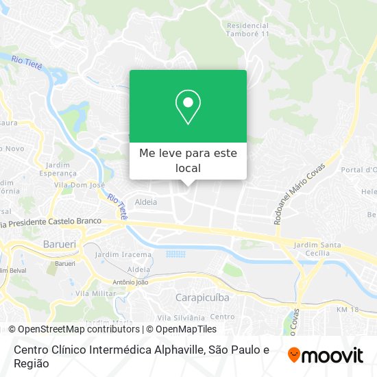Centro Clínico Intermédica Alphaville mapa