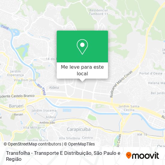 Transfolha - Transporte E Distribuição mapa