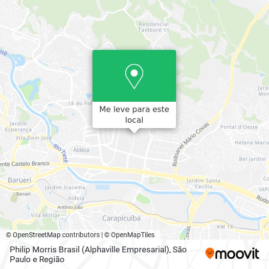 Philip Morris Brasil (Alphaville Empresarial) mapa