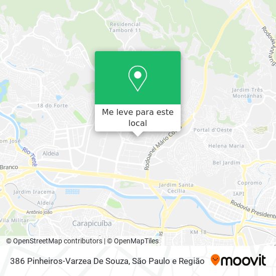 386 Pinheiros-Varzea De Souza mapa