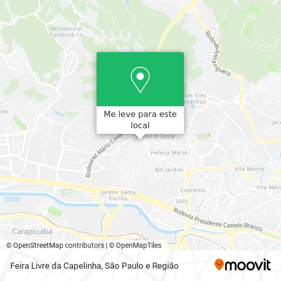 Feira Livre da Capelinha mapa