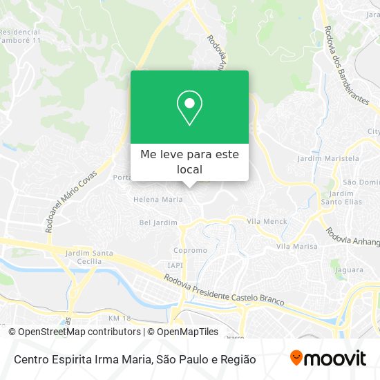 Centro Espirita Irma Maria mapa