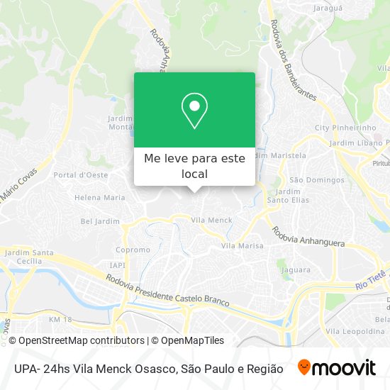 UPA- 24hs Vila Menck Osasco mapa