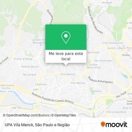 UPA Vila Menck mapa