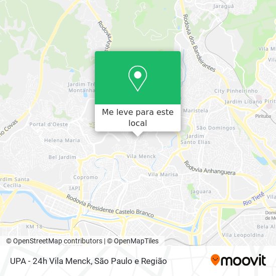 UPA - 24h Vila Menck mapa