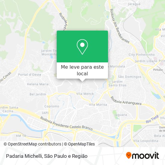 Padaria Michelli mapa