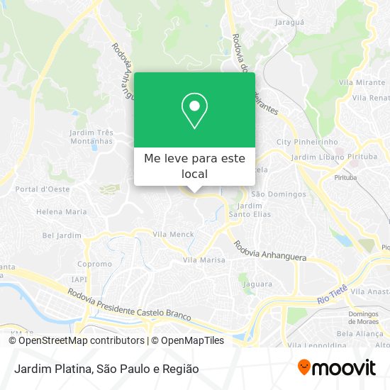 Jardim Platina mapa