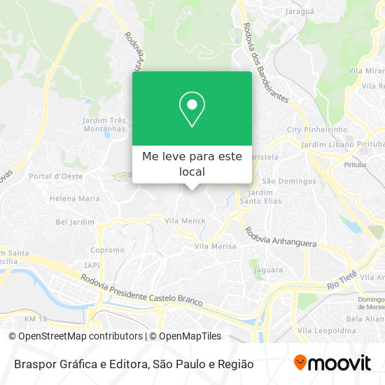 Braspor Gráfica e Editora mapa