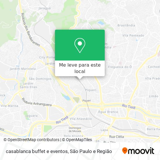 casablanca buffet e eventos mapa