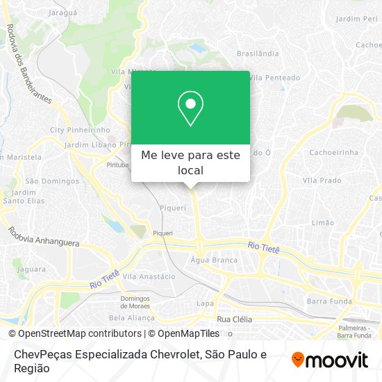 ChevPeças Especializada Chevrolet mapa