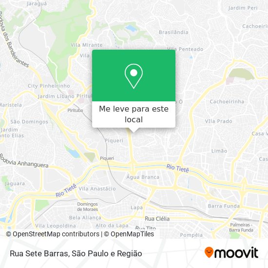 Rua Sete Barras mapa