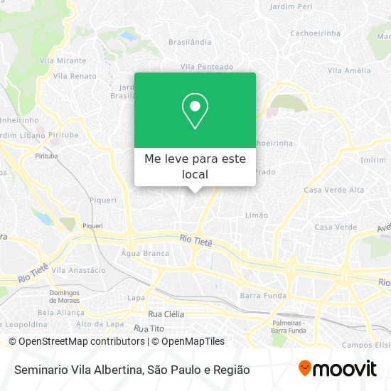 Seminario Vila Albertina mapa