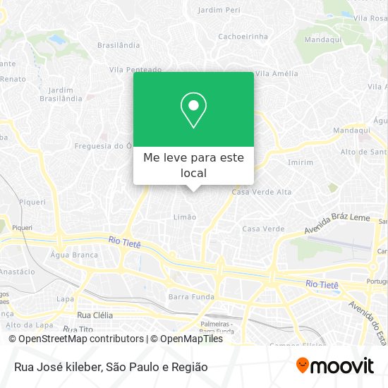 Rua José kileber mapa