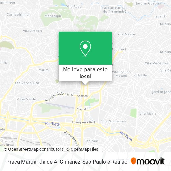 Praça Margarida de A. Gimenez mapa