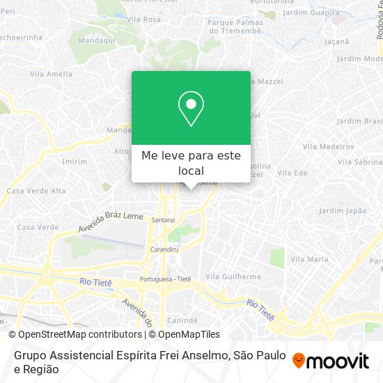 Grupo Assistencial Espírita Frei Anselmo mapa