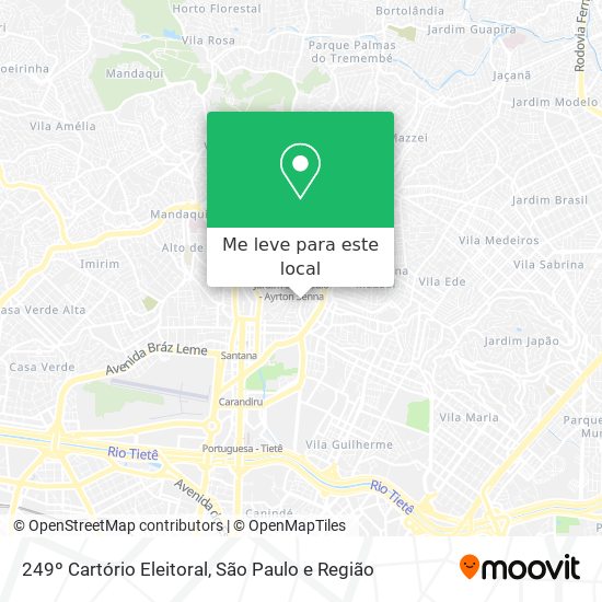 249º Cartório Eleitoral mapa