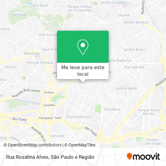 Rua Rosalina Alves mapa