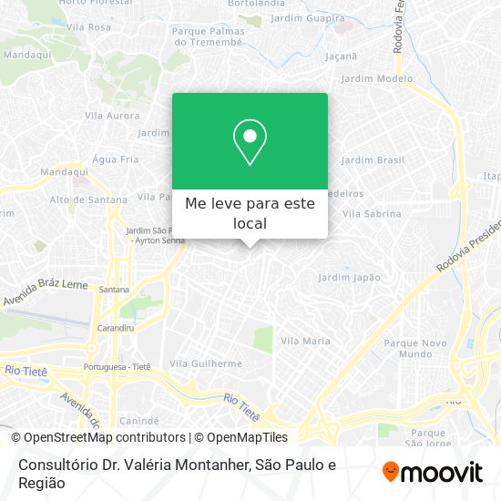 Consultório Dr. Valéria Montanher mapa