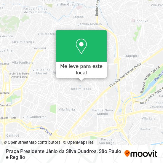 Praça Presidente Jânio da Silva Quadros mapa