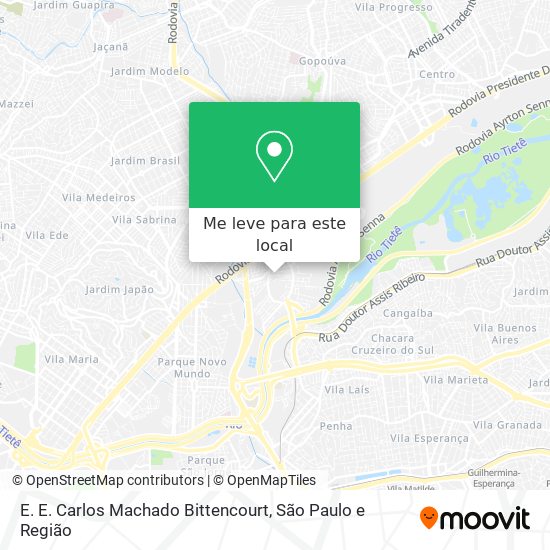 E. E. Carlos Machado Bittencourt mapa