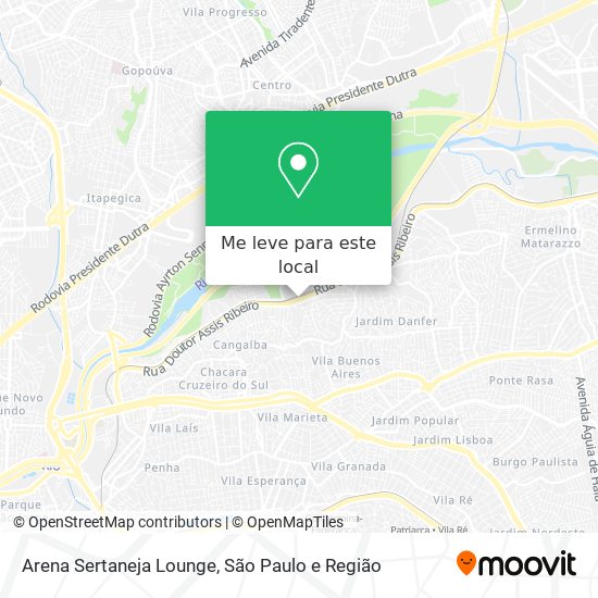 Arena Sertaneja Lounge mapa
