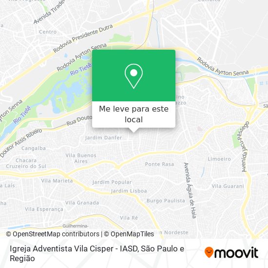 Igreja Adventista Vila Cisper - IASD mapa