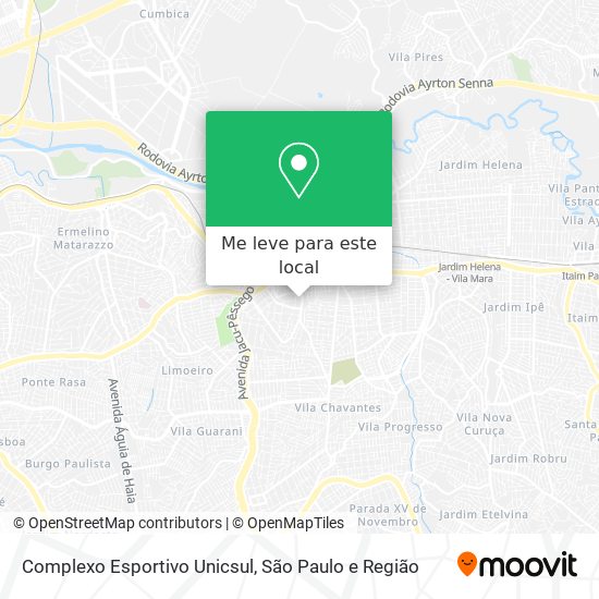 Complexo Esportivo Unicsul mapa