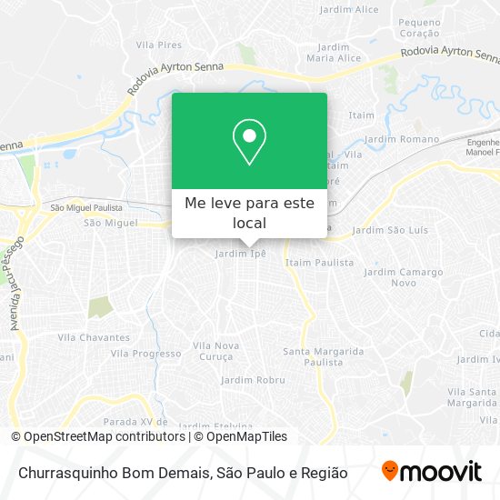 Churrasquinho Bom Demais mapa