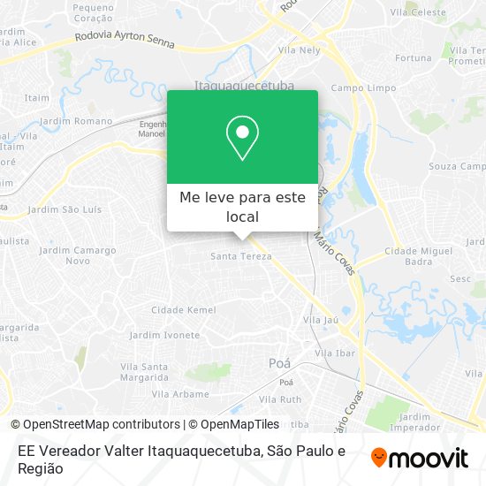 EE Vereador Valter Itaquaquecetuba mapa