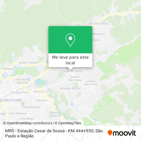 MRS - Estação Cesar de Sousa - KM 444+950 mapa