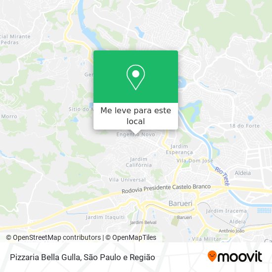 Pizzaria Bella Gulla mapa