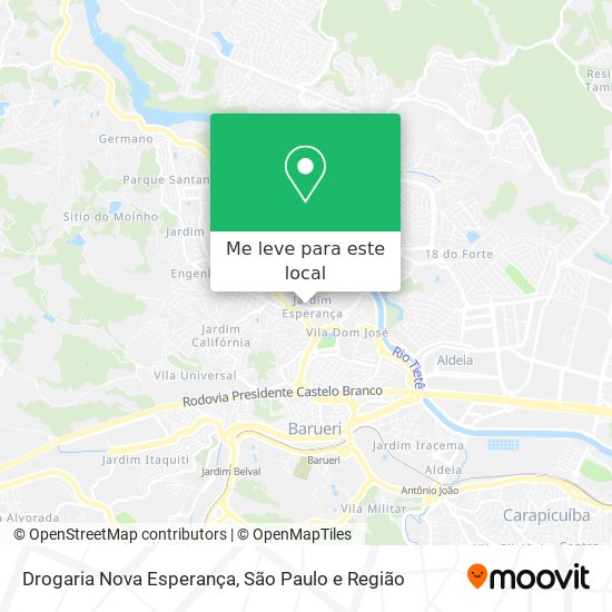 Drogaria Nova Esperança mapa