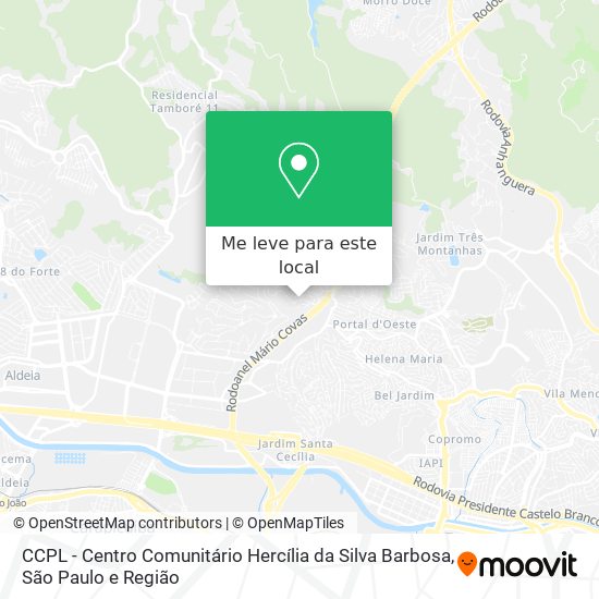 CCPL - Centro Comunitário Hercília da Silva Barbosa mapa