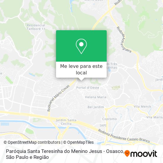 Paróquia Santa Teresinha do Menino Jesus - Osasco mapa