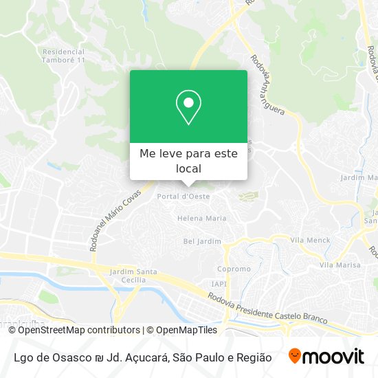 Lgo de Osasco ₪ Jd. Açucará mapa