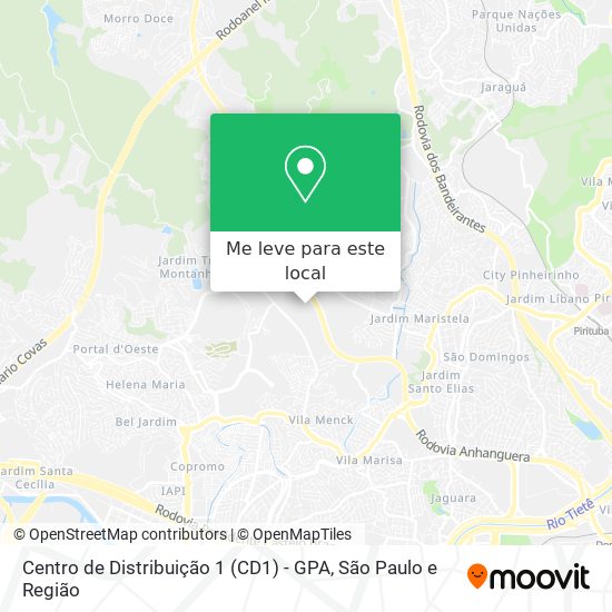 Centro de Distribuição 1 (CD1) - GPA mapa