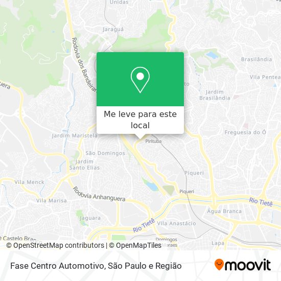 Fase Centro Automotivo mapa