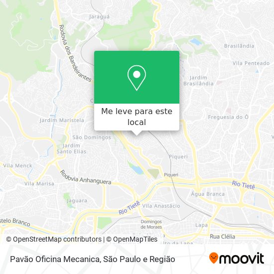 Pavão Oficina Mecanica mapa