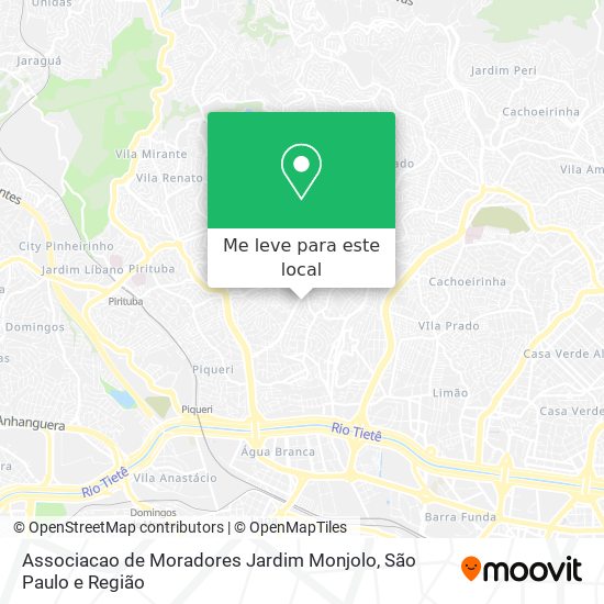 Associacao de Moradores Jardim Monjolo mapa