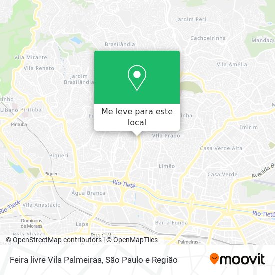 Feira livre Vila Palmeiraa mapa