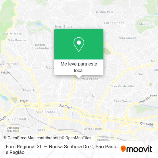 Foro Regional XII — Nossa Senhora Do Ó mapa
