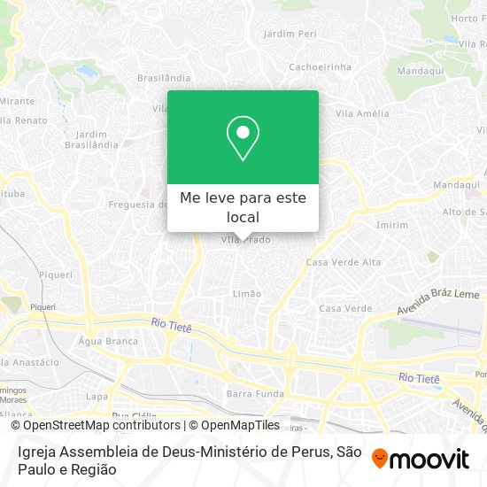 Igreja Assembleia de Deus-Ministério de Perus mapa