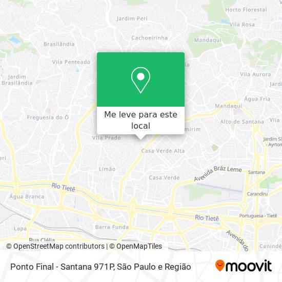 Ponto Final - Santana 971P mapa