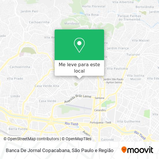 Banca De Jornal Copacabana mapa
