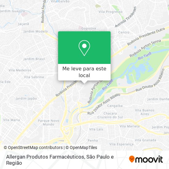 Allergan Produtos Farmacêuticos mapa