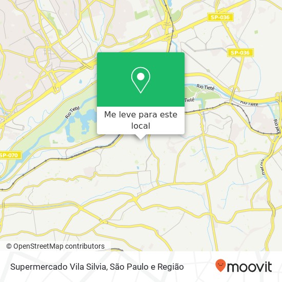 Supermercado Vila Silvia mapa