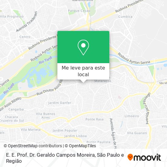 E. E. Prof. Dr. Geraldo Campos Moreira mapa