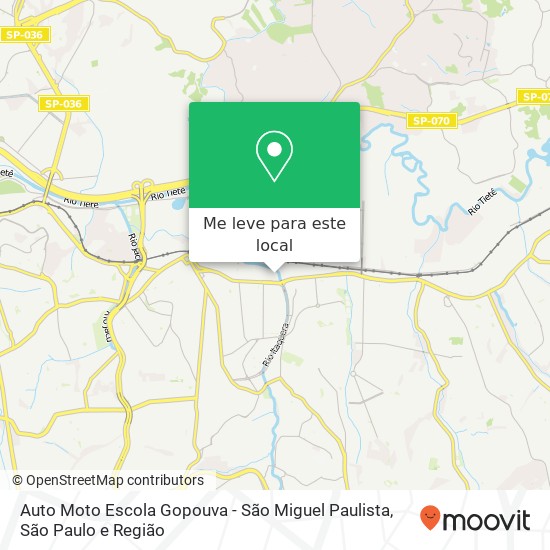 Auto Moto Escola Gopouva - São Miguel Paulista mapa